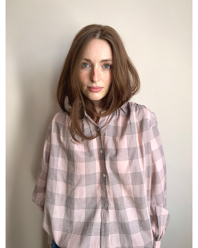 wren shirt | blush check | now in the sale £65