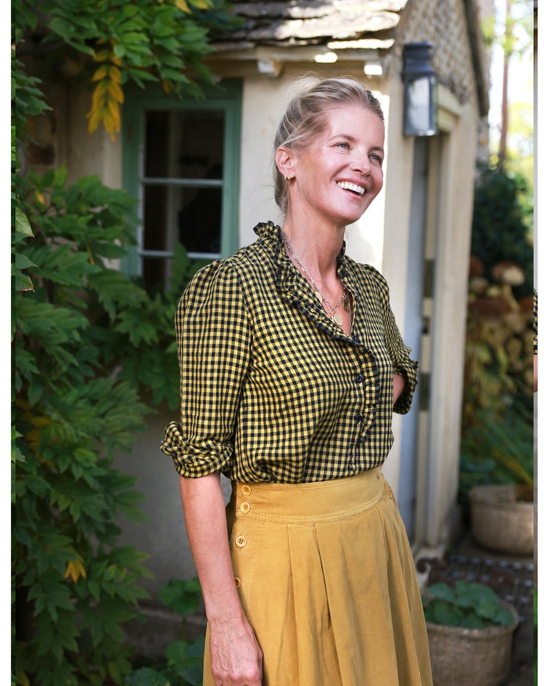 nina blouse | ochre viyella