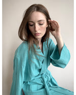 noa dressing gown | azure