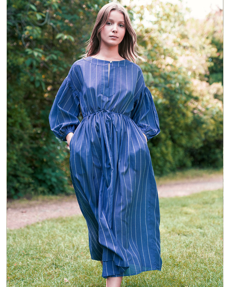 athena dress | indigo | reduced from £220 to £110 in the sale