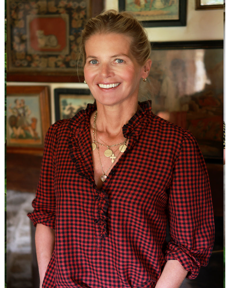 nina blouse | crimson viyella