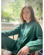 freya long sleeved top | plant dyed malachite | now £50 in the sale