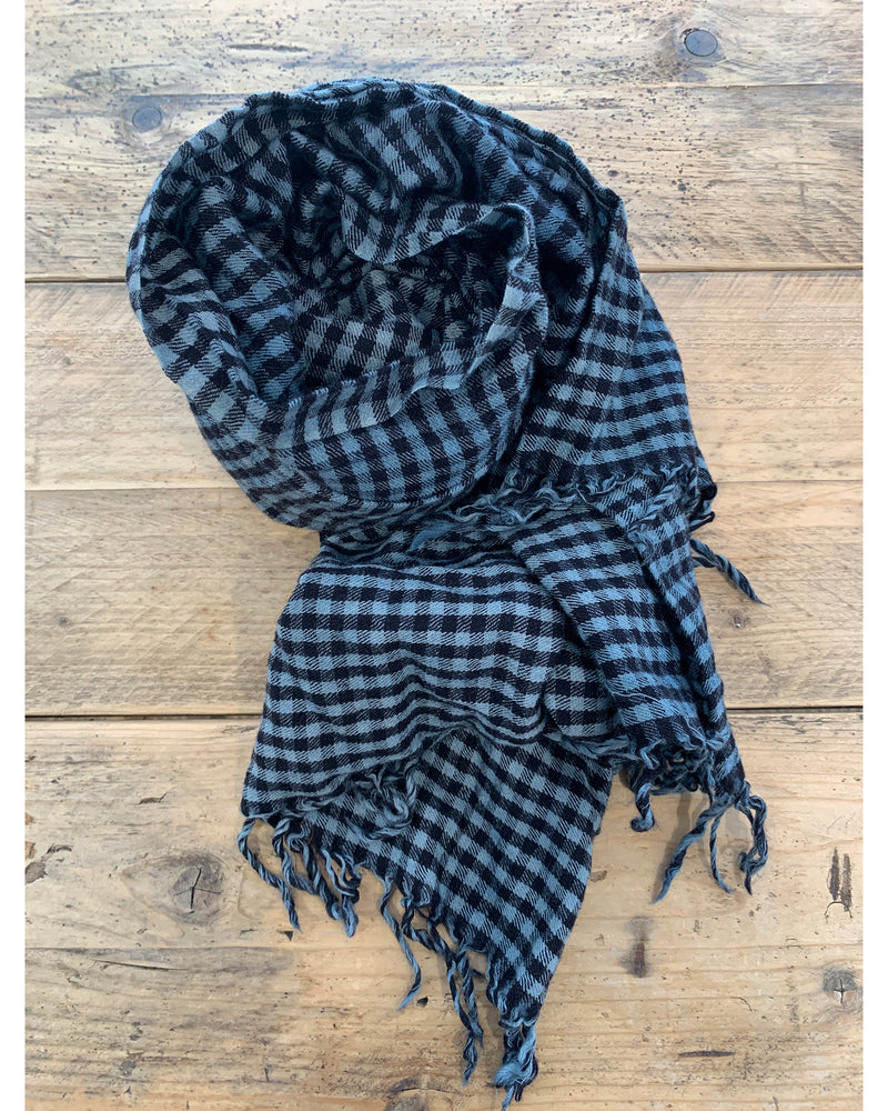 handwoven woollen scarf | ink
