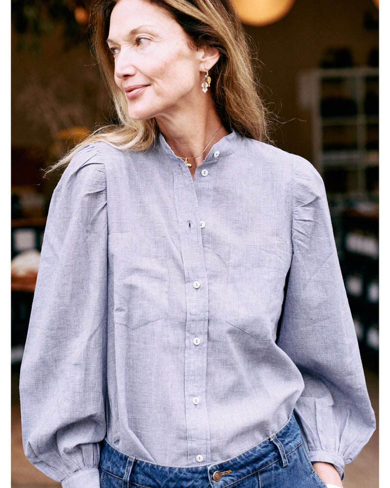 ingrid blouse | oxford blue