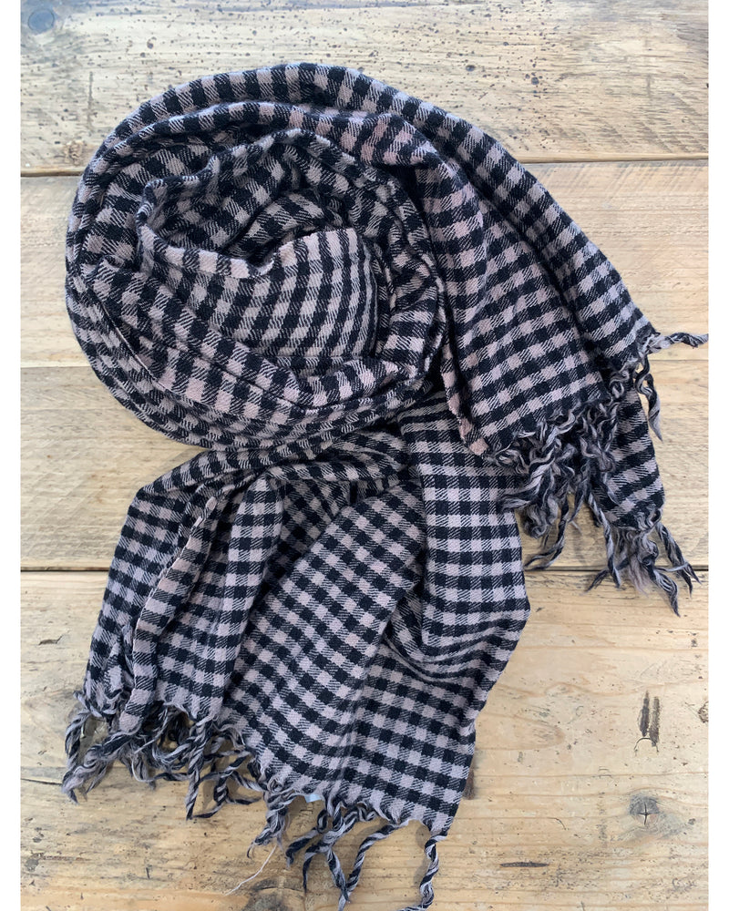 handwoven woollen scarf | putty