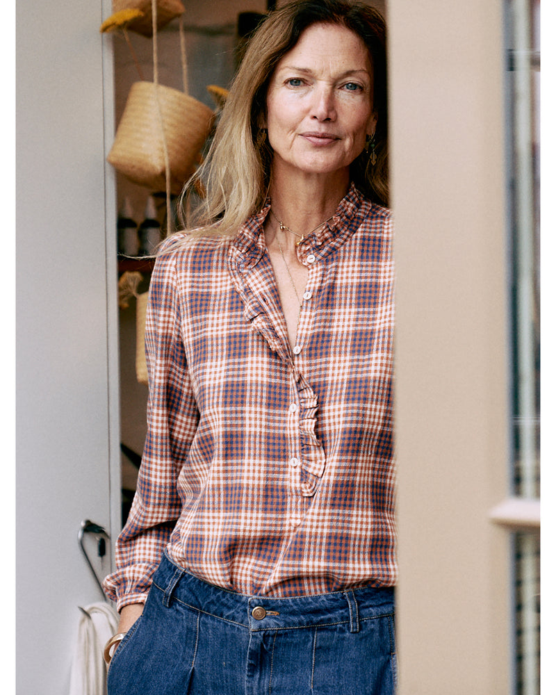 lina blouse | indigo spice