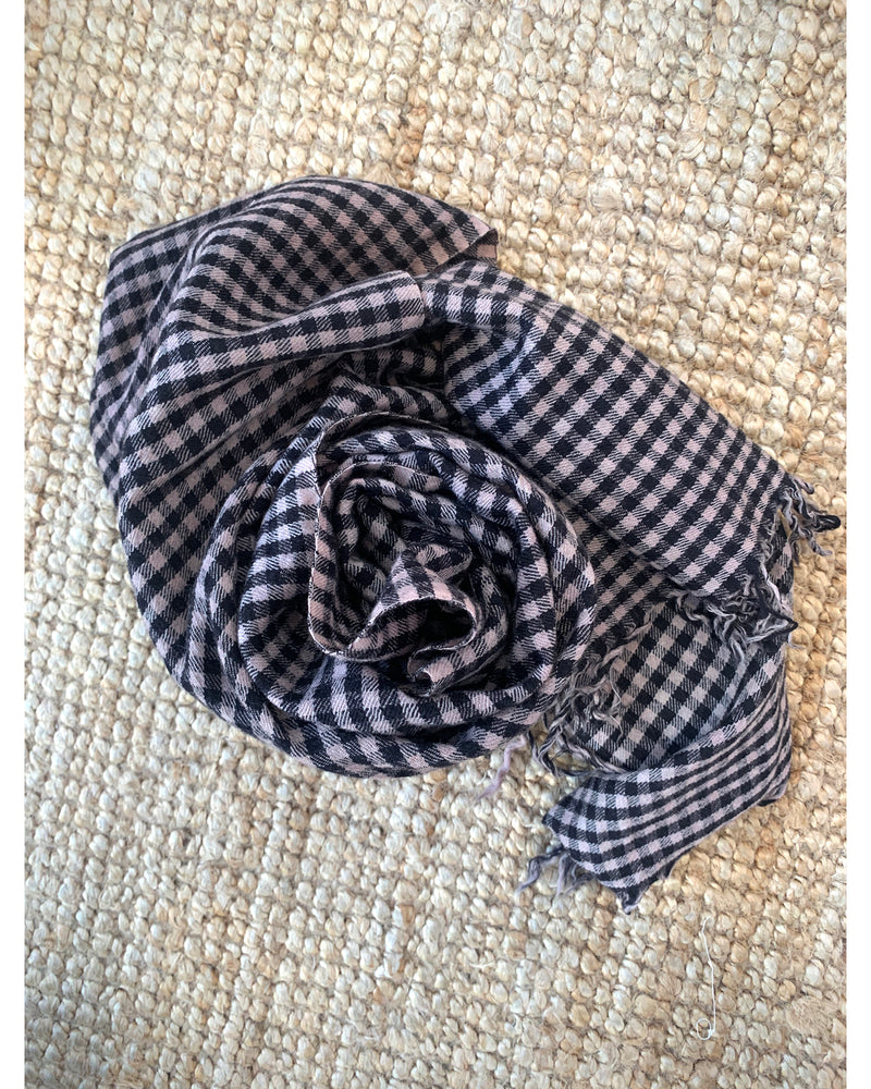 handwoven woollen scarf | toffee