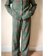 freya pyjama style trousers | olive