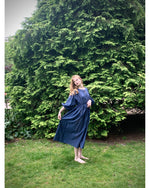 athena dress | indigo | reduced from £220 to £110 in the sale