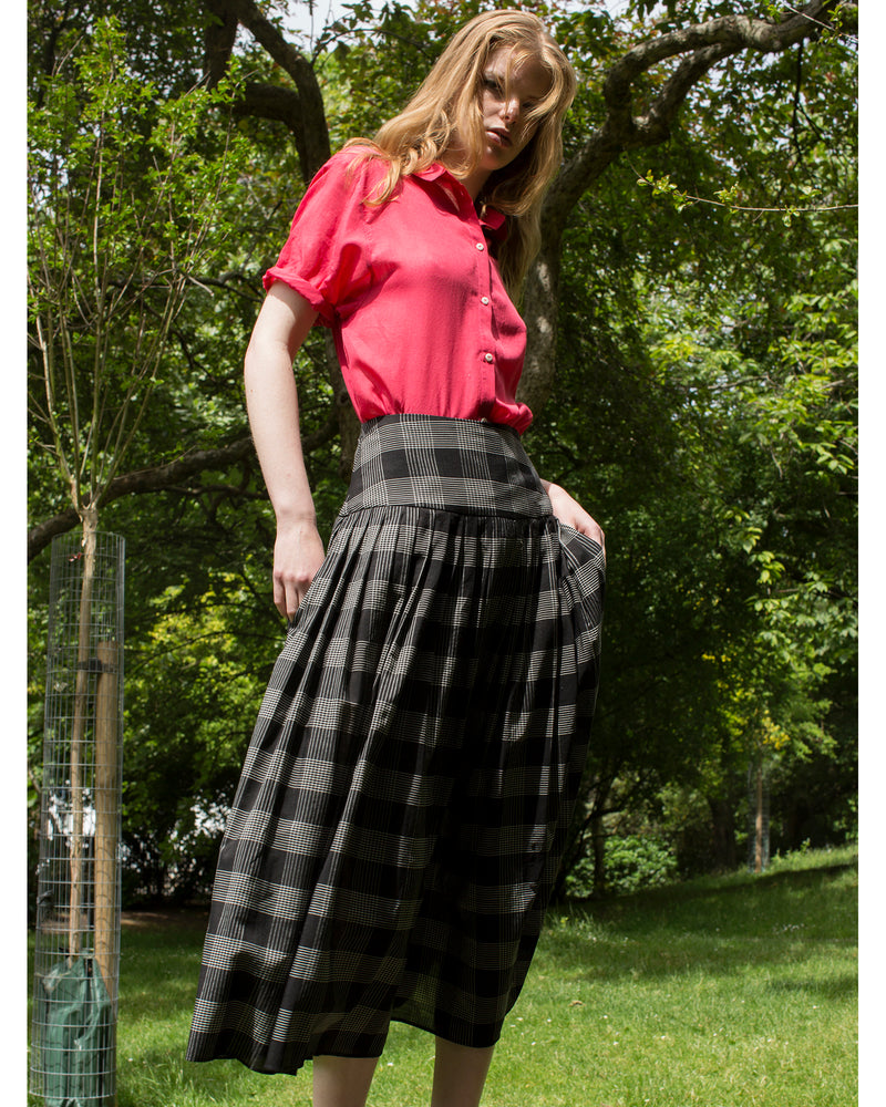 anna shirt | scarlet | reduced from £120 to £60 in the sale