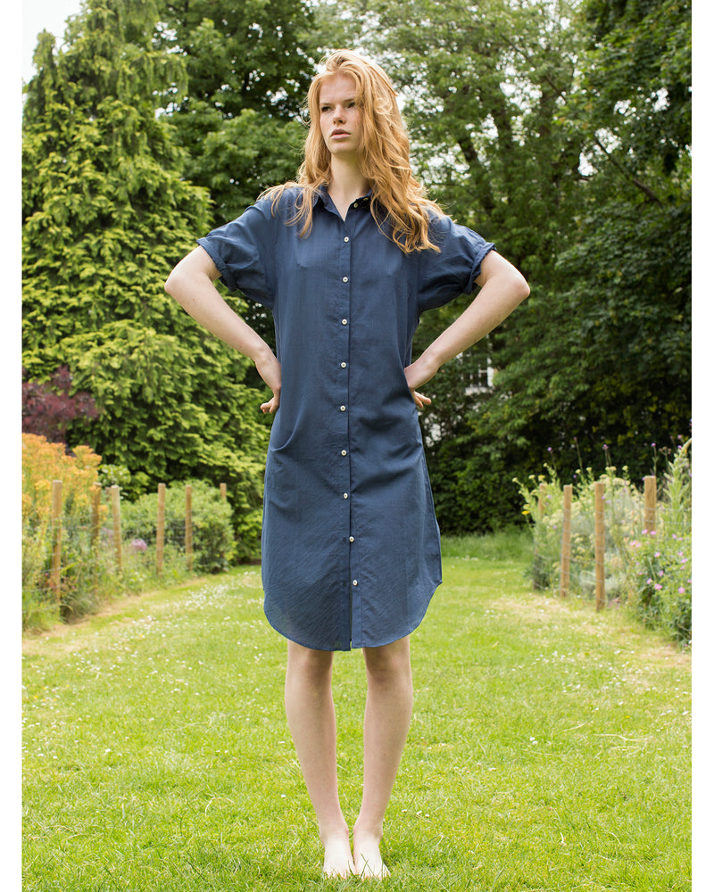 anna shirt long | indigo | reduced from £130 to £65 in the sale