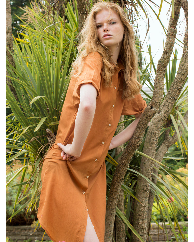 anna shirt long | pumpkin | reduced from £130 to £65 in the sale