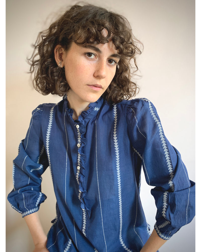 nina blouse | indigo